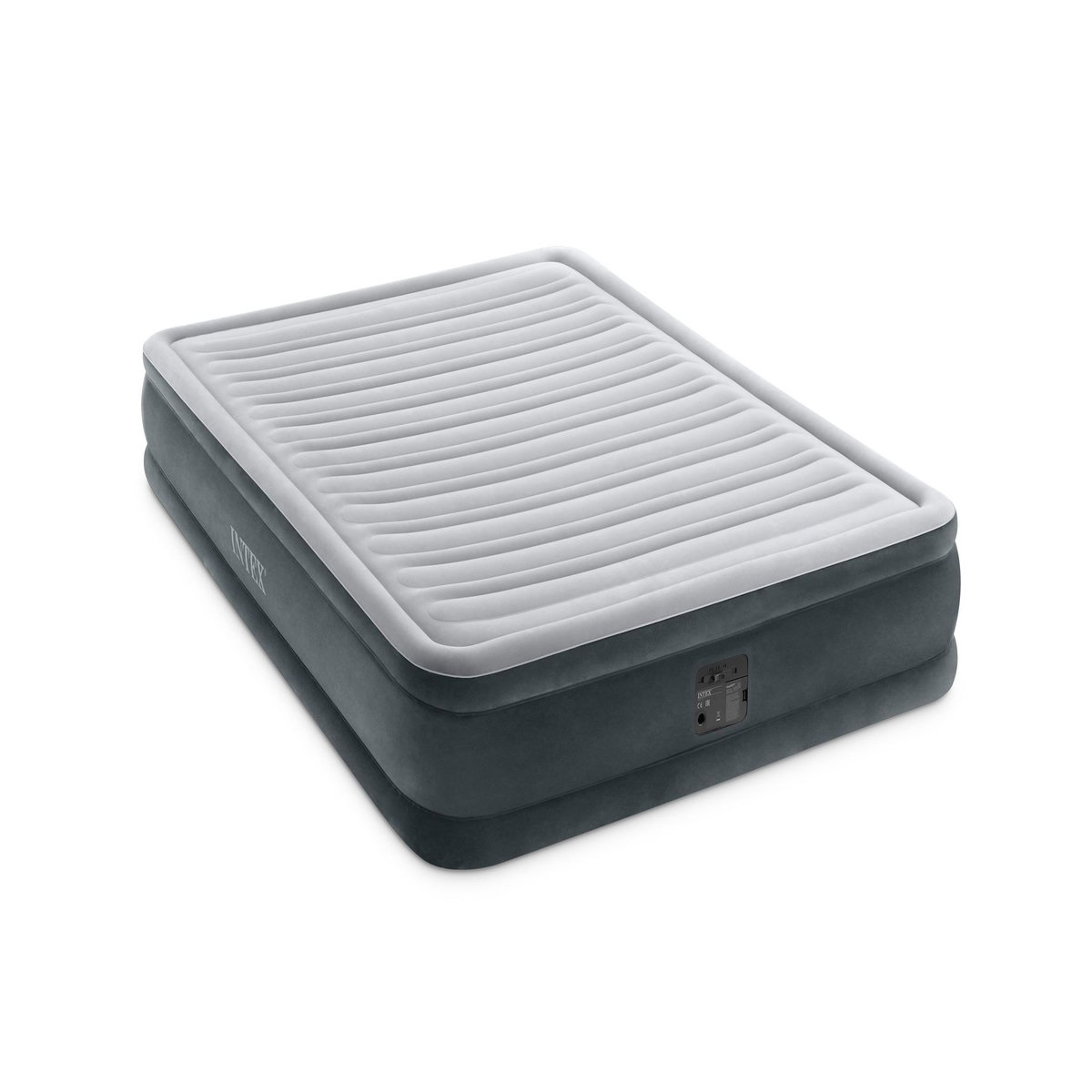 Intex Matelas gonflable de camping électrique - 2 personnes - 203x152x33cm - FIBER TECH