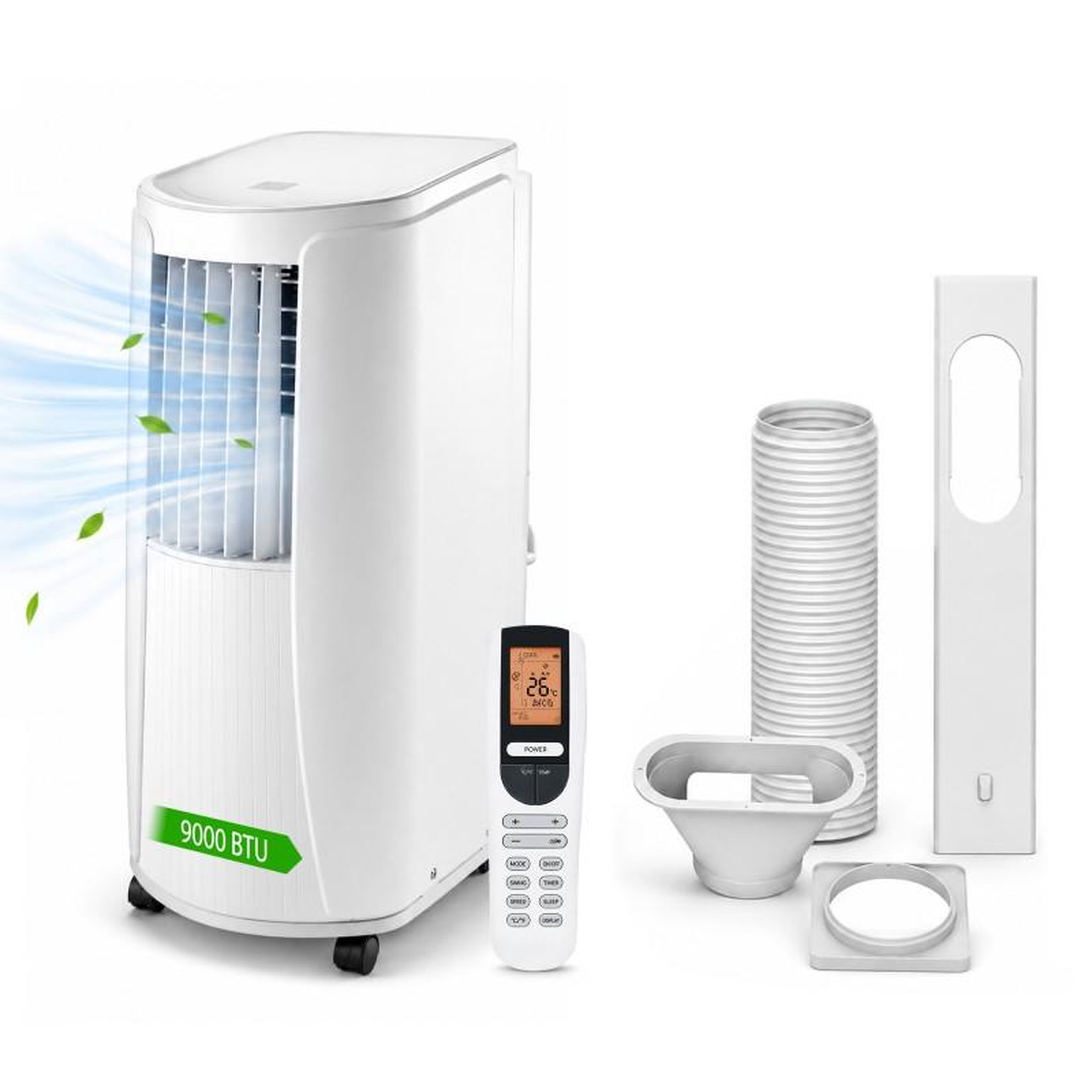 Climatiseur mobile connecté - 9000 btu - wi-fi - 2,6 kw - déshumidification