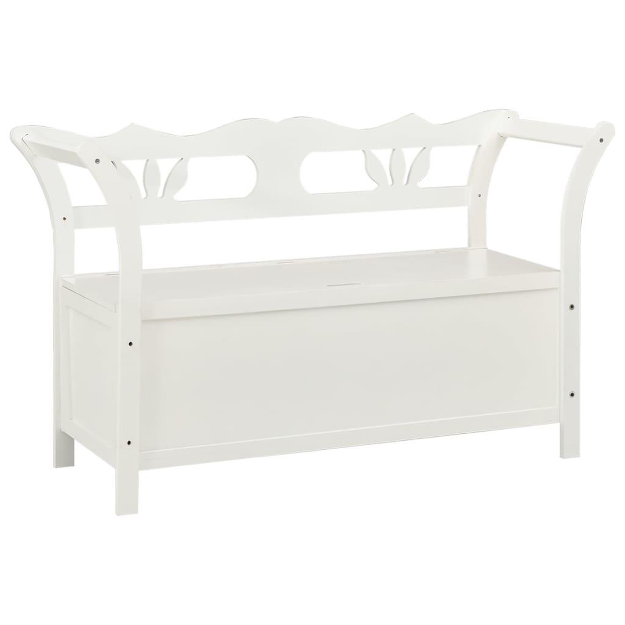 Voir la diapositive 2 : VIDAXL Banc Blanc 107x45x75,5 cm Bois de sapin solide