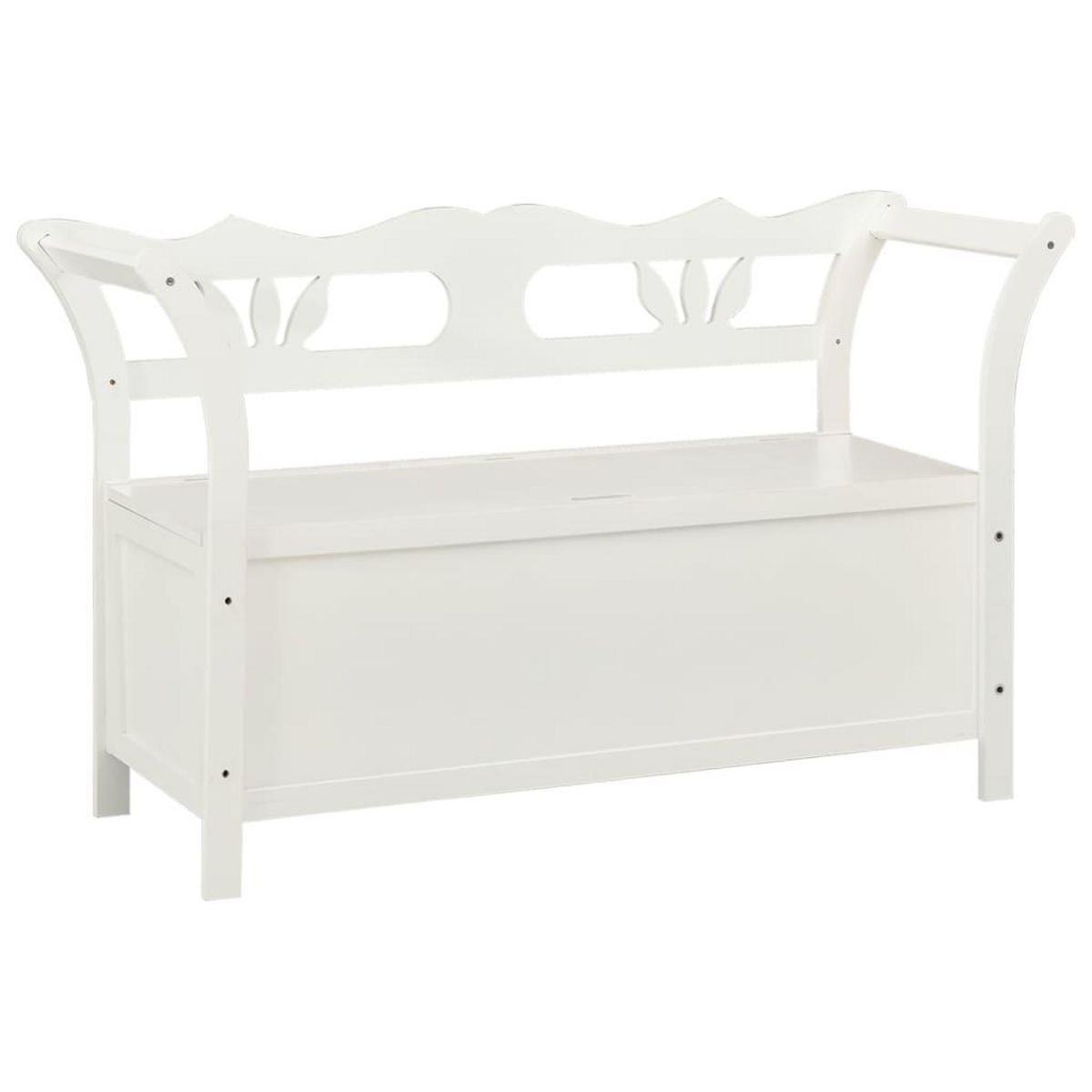 VIDAXL Banc Blanc 107x45x75,5 cm Bois de sapin solide