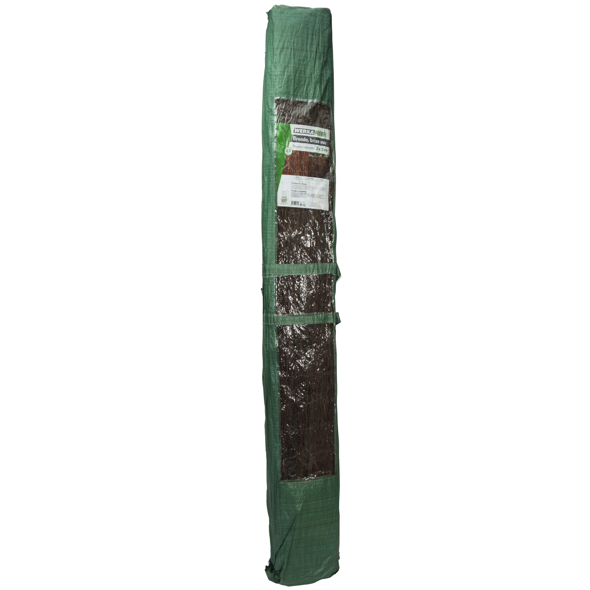 Voir la diapositive 5 :  Brise vue brande de bruyère 800g/m2  2x3m  WERKA PRO