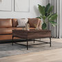 Voir la diapositive 3 : VIDAXL Table basse chene marron 80x80x45 cm bois d'ingenierie et metal