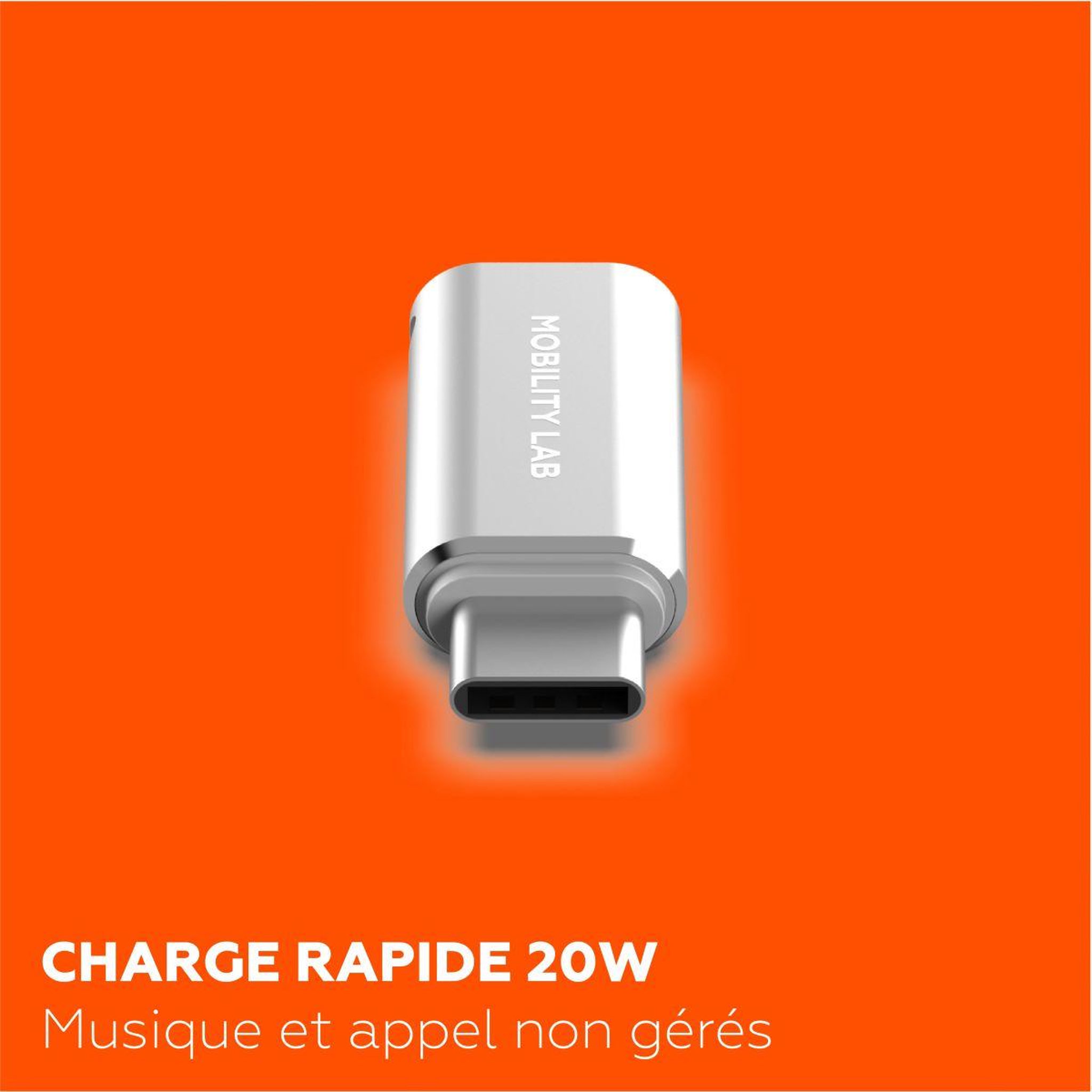 Voir la diapositive 3 : Mobility Lab Adaptateur USB C USB-C vers Lightning