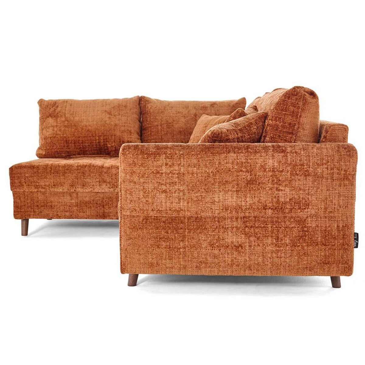 LISA DESIGN Rune - canapé d'angle gauche 4 places en velours texturé