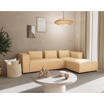 LISA DESIGN Stella - canapé d'angle droit 4 places en simili. Coloris disponibles : Beige, Marron, Noir