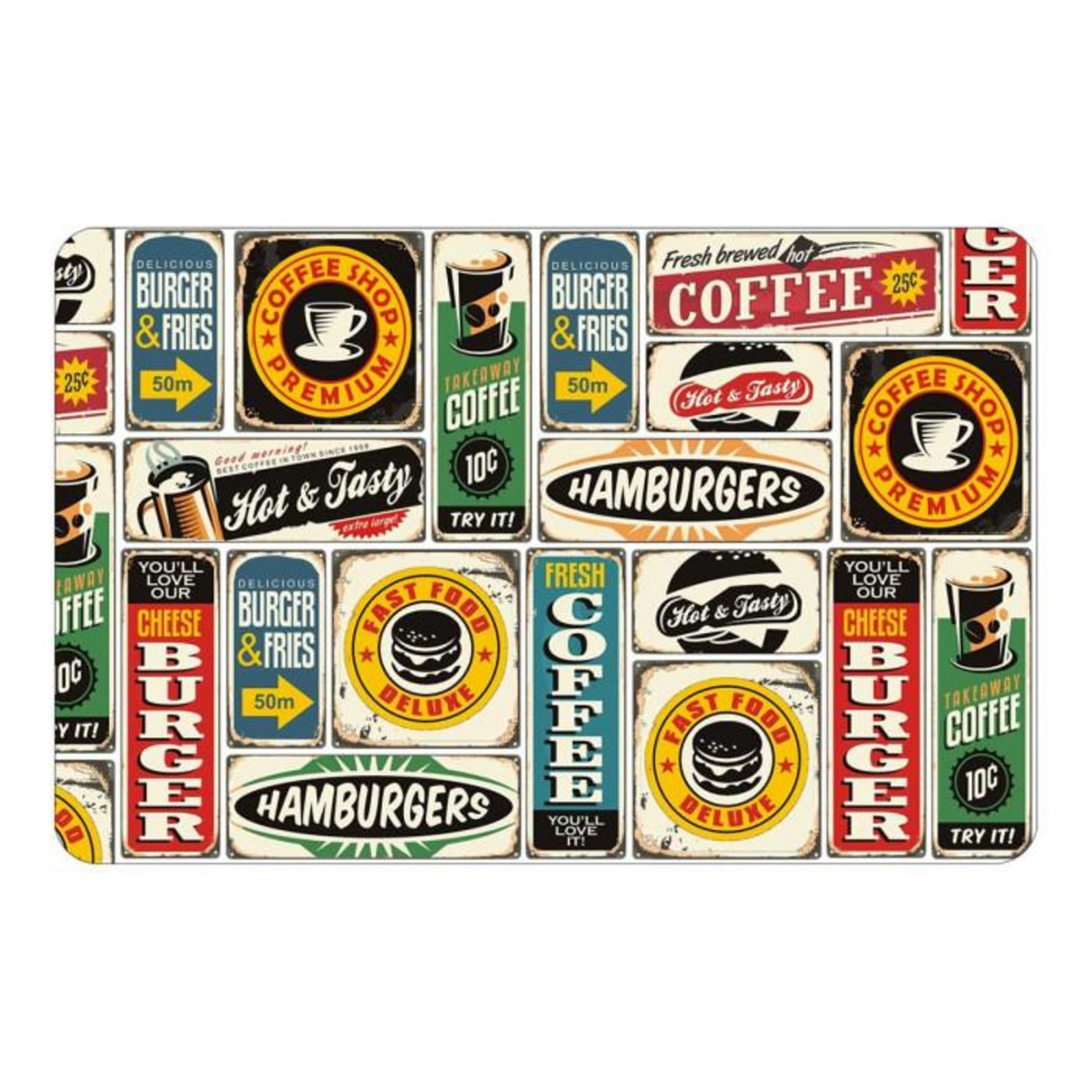 Paris Prix Set de Table Imprimé  Americano  28x44cm Multicolore