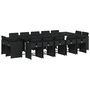 Voir la diapositive 2 : VIDAXL Ensemble a manger de jardin 15 pcs coussins noir resine tressee