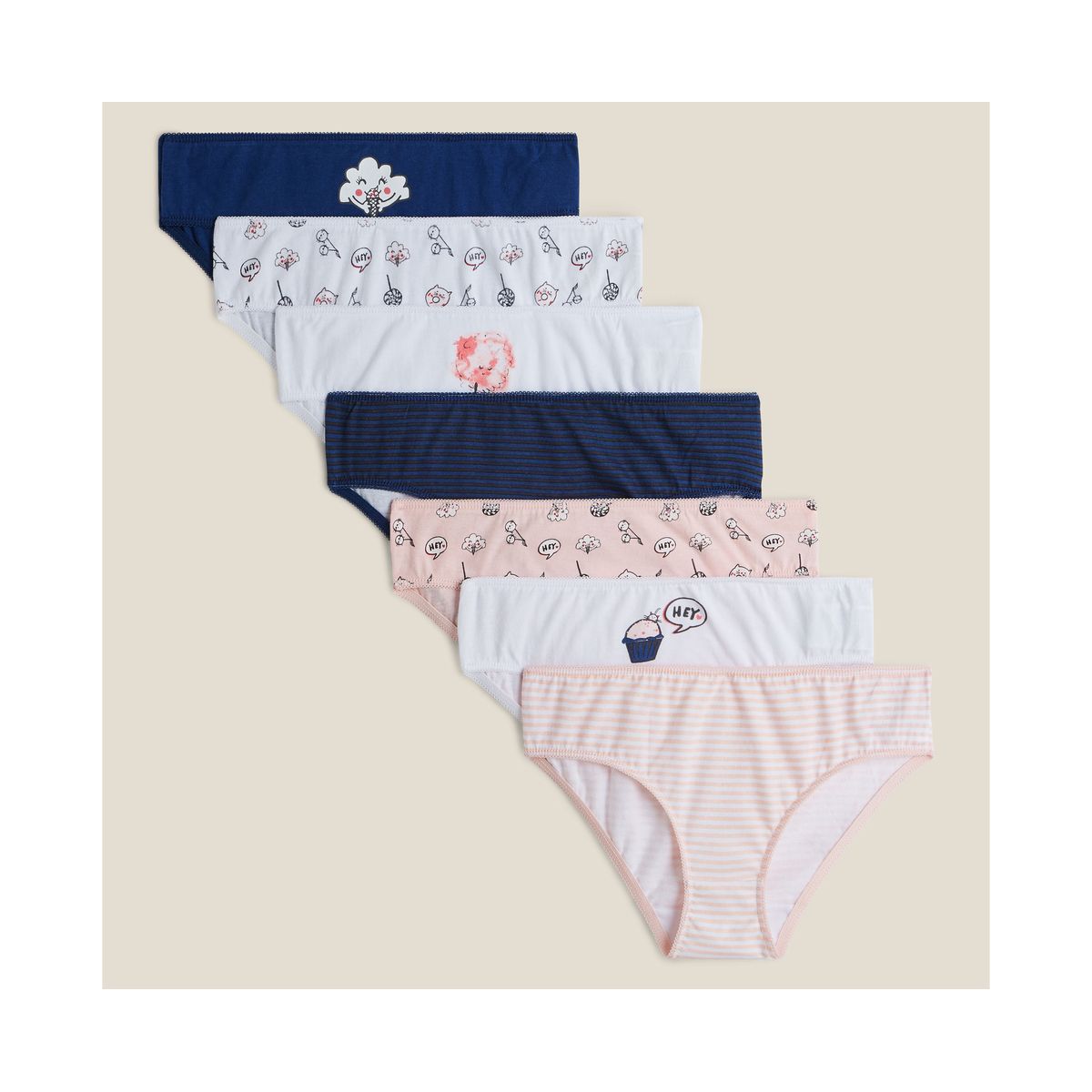 IN EXTENSO Lot de 7 culottes fille