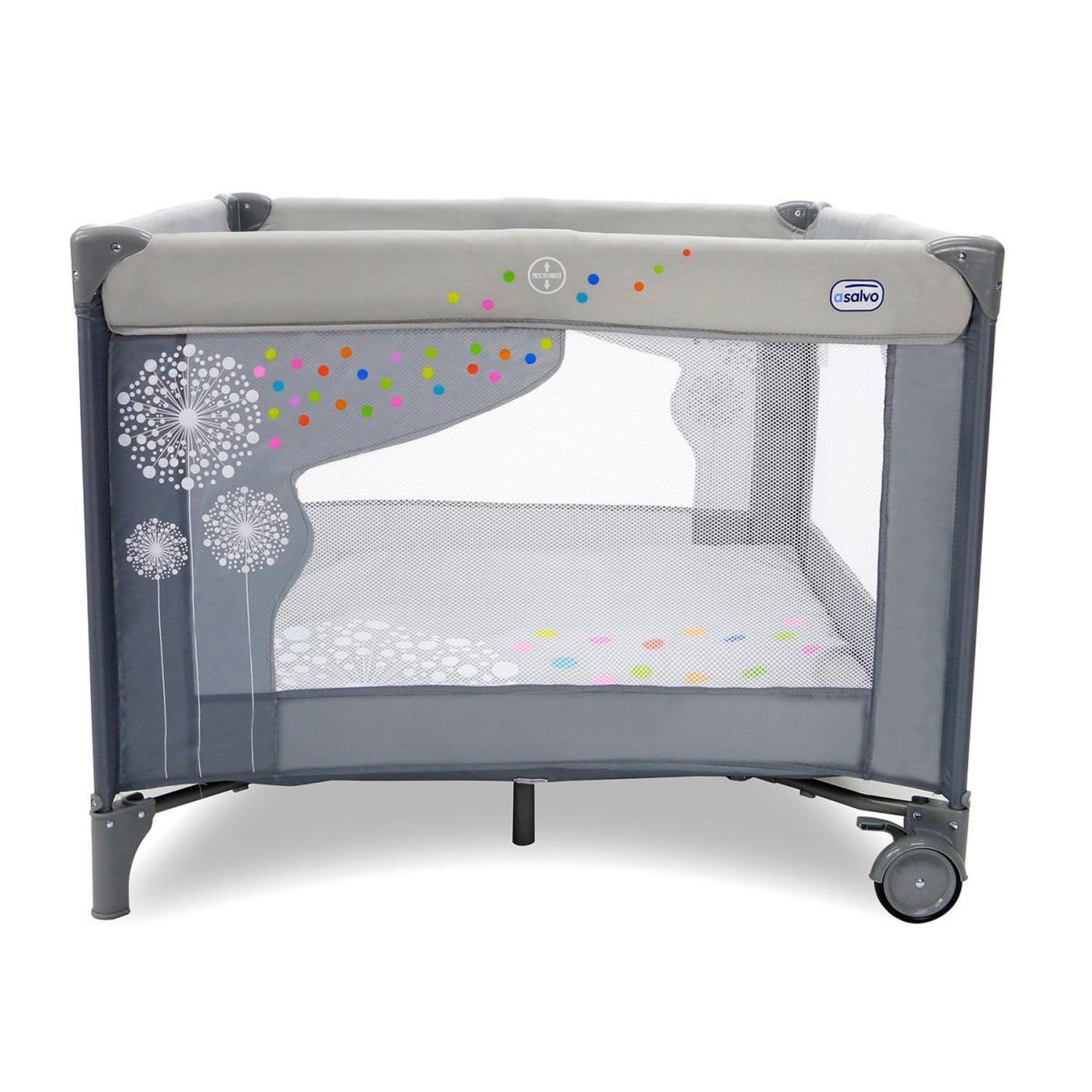 Asalvo Parc Bébé Carré Dandelion - Pliable et Sécurisé pour Enfants