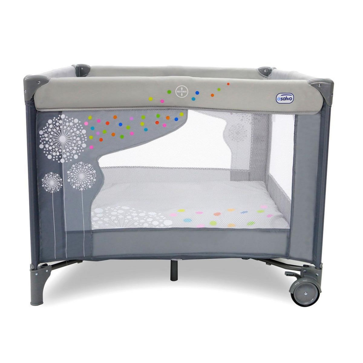 Asalvo Parc Bébé Carré Dandelion - Pliable et Sécurisé pour Enfants