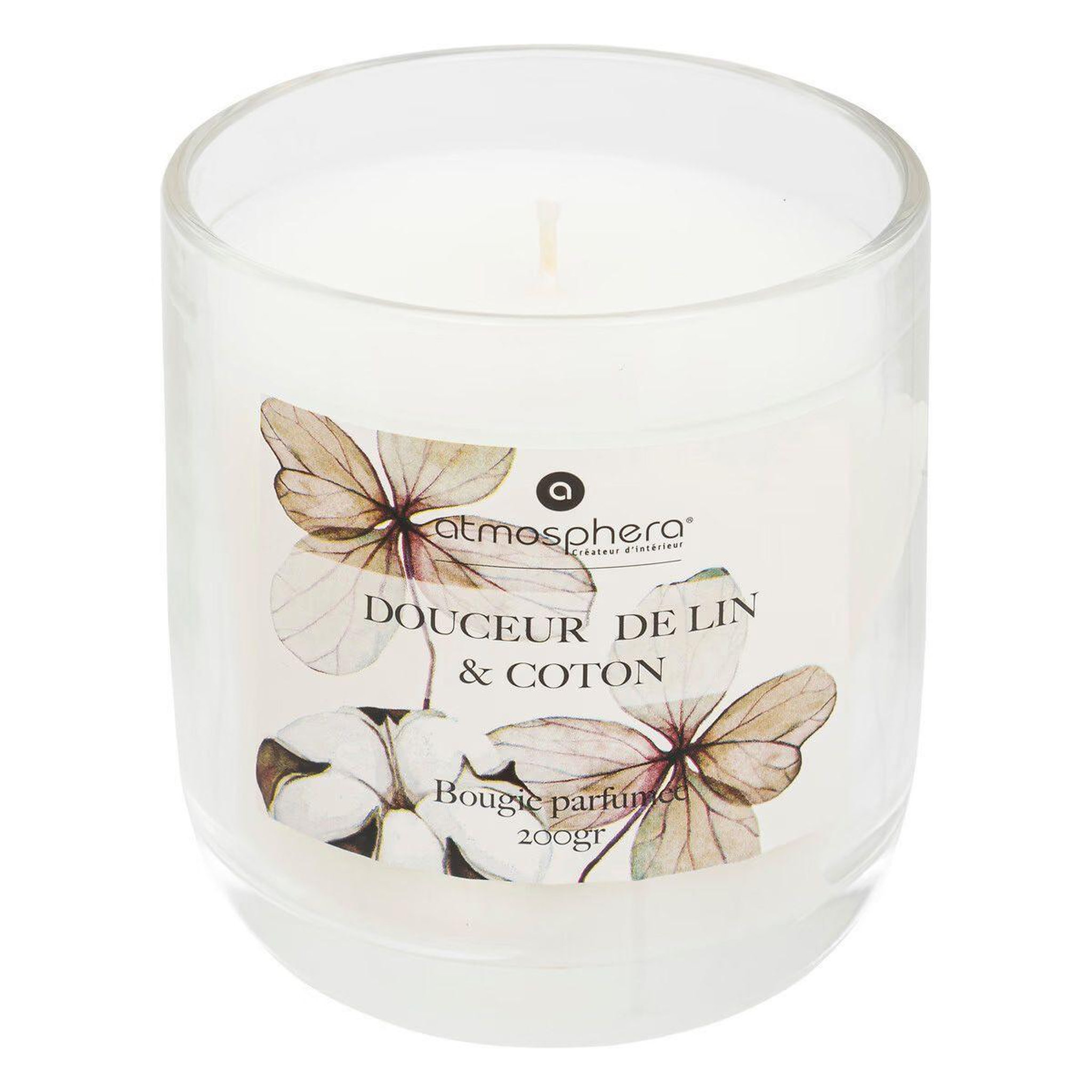 ATMOSPHERA Bougie parfumée  oudy  200g douceur de lin