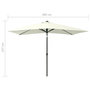 Voir la diapositive 6 : VIDAXL Parasol de jardin avec LED et mat en acier sable 2x3 m