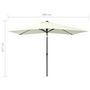 Voir la diapositive 6 : VIDAXL Parasol de jardin avec LED et mat en acier sable 2x3 m