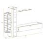 Voir la diapositive 3 : Paris Prix Ensemble Meuble TV Design  Switch VII  240cm Blanc & Noir