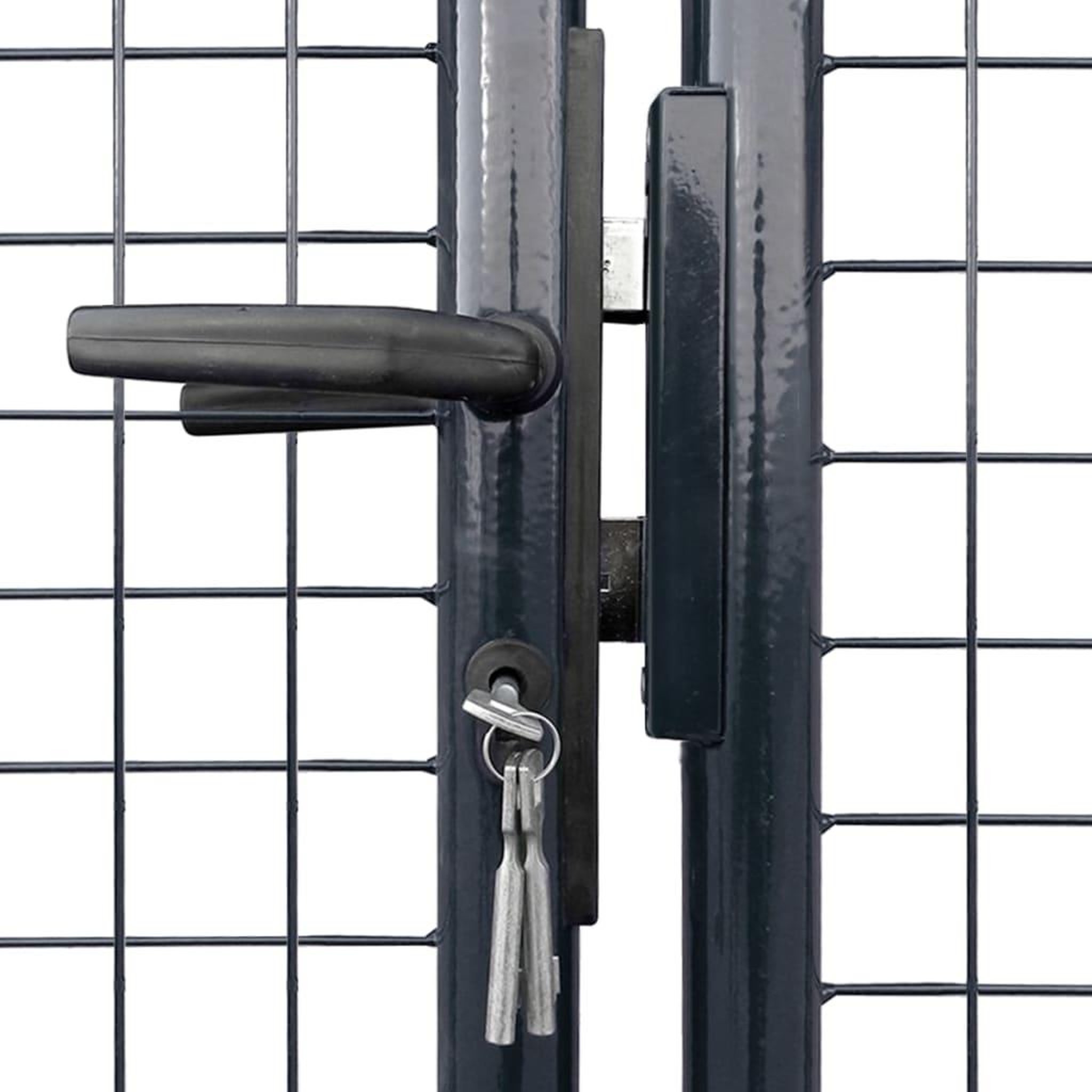 Voir la diapositive 4 : VIDAXL Portail en maille de jardin Acier galvanise 289x175 cm Gris