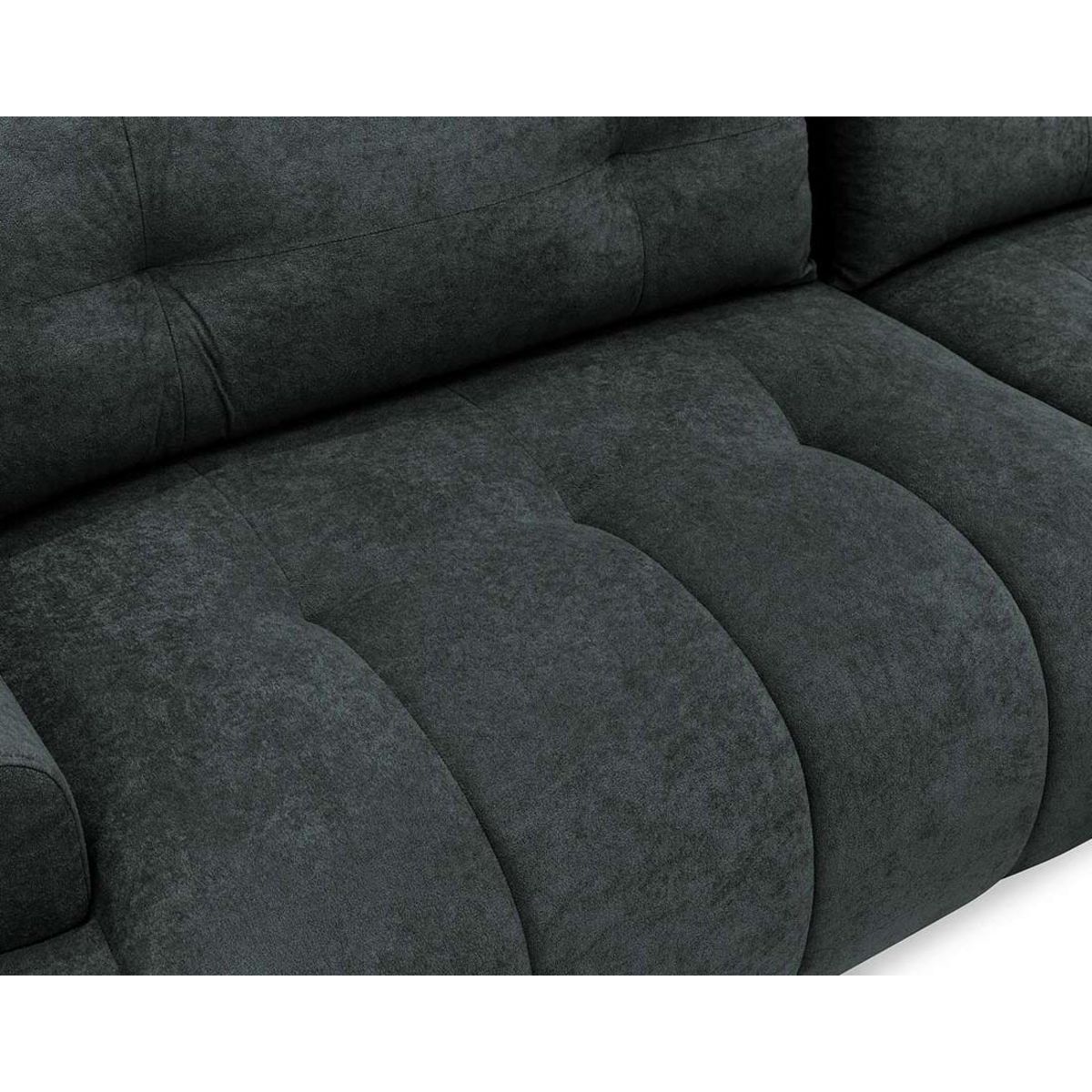 BEST MOBILIER Luzzio - canapé d'angle droit 4 places convertible avec coffre en tissu texturé