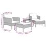 Voir la diapositive 6 : VIDAXL Salon de jardin 5 pcs avec coussins Gris Resine tressee