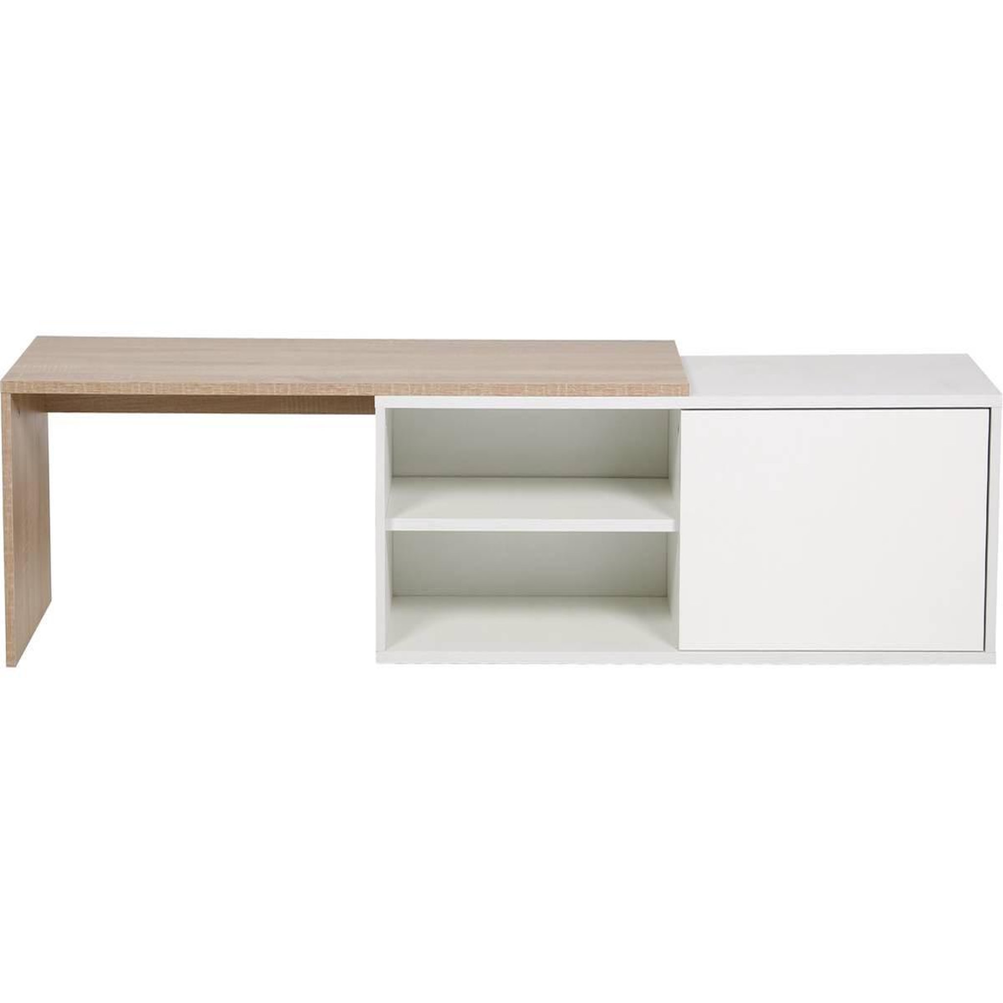 Voir la diapositive 2 : Habitat et Jardin Table basse  melinda  - blanc/chêne