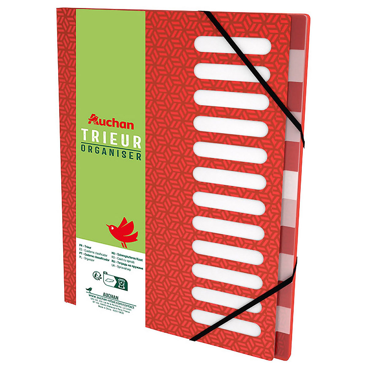 AUCHAN Trieur 12 positions Polypro coloris aléatoire