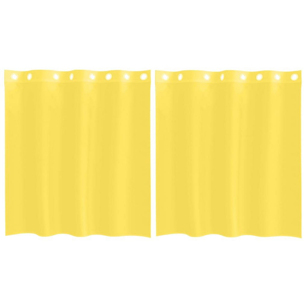 VIDAXL Rideaux en voile avec œillets 2 pcs jaune