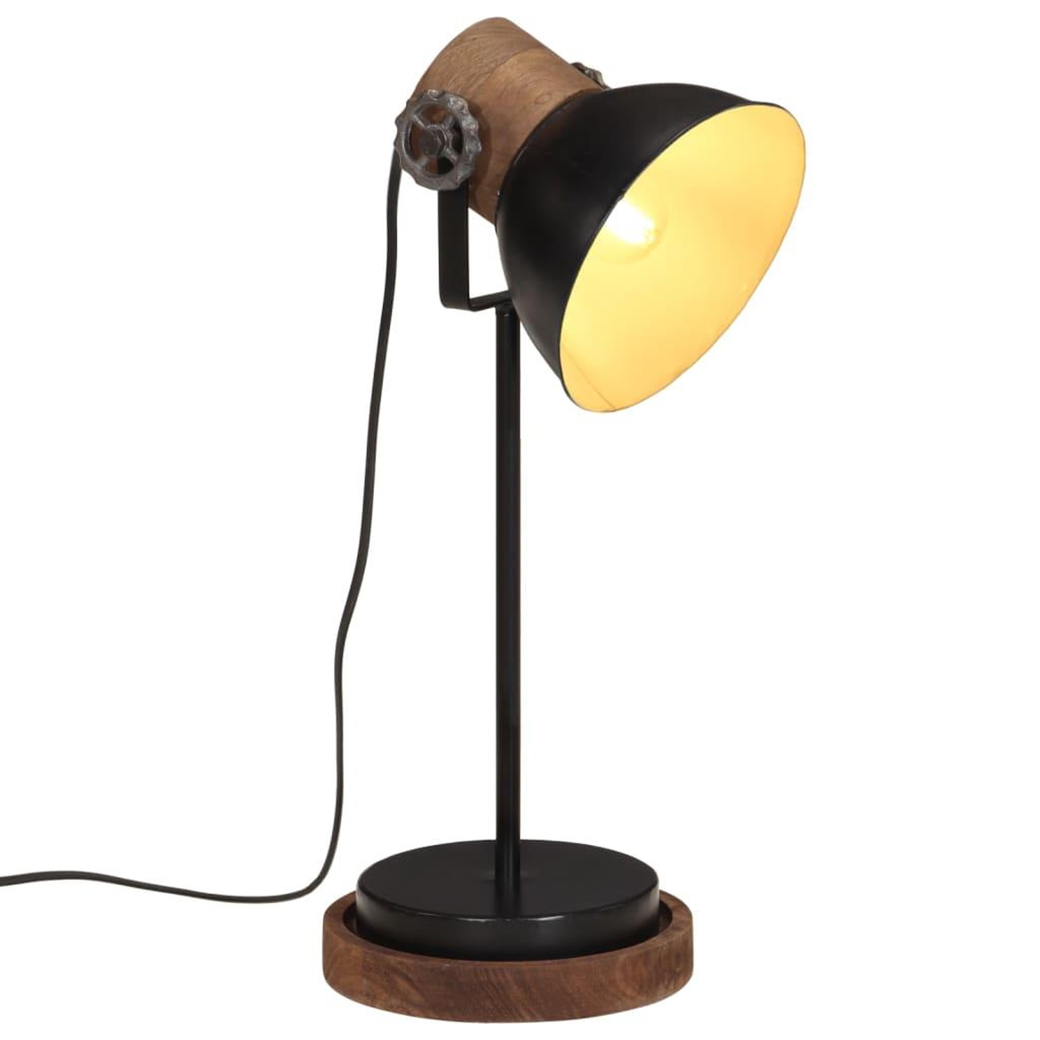 VIDAXL Lampe de bureau 25 W noir 17x17x50 cm E27