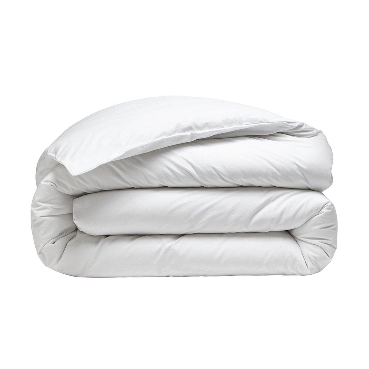 BATON ROUGE Housse de couette 100% percale de coton lavé 80fils/cm2 blanc