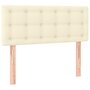 Voir la diapositive 4 : VIDAXL Tete de lit a LED Creme 100x5x78/88 cm Similicuir