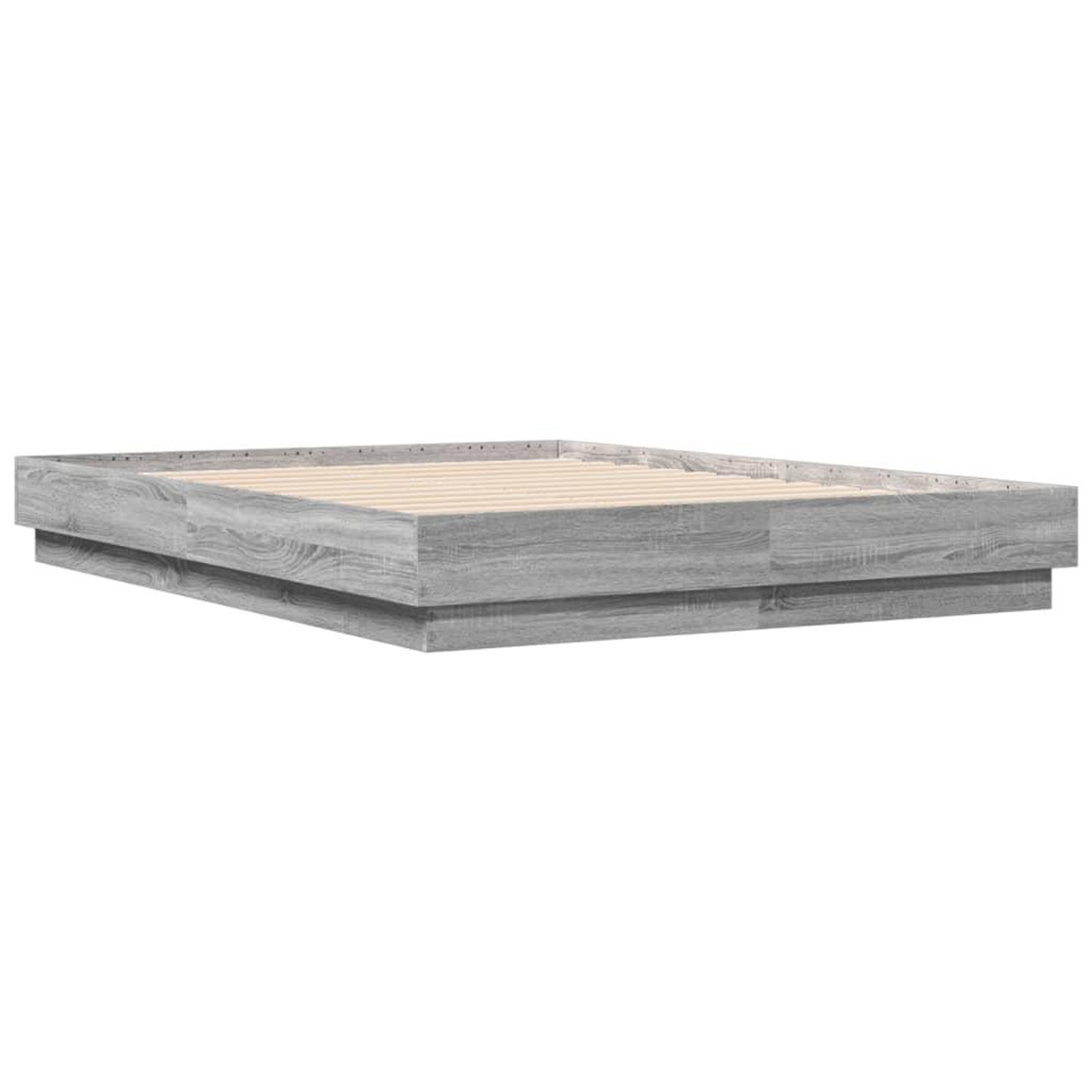 Voir la diapositive 3 : VIDAXL Cadre de lit sans matelas sonoma gris 120x190 cm