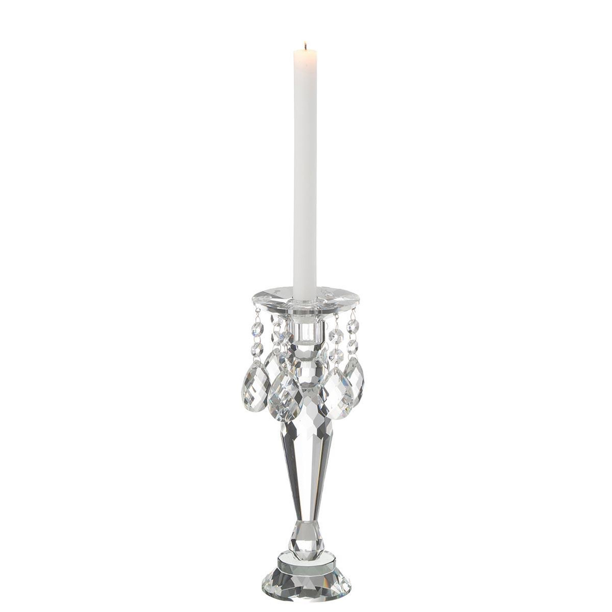 Voir la diapositive 2 : J-LINE Chandelier design en cristal  louise  28cm transparent