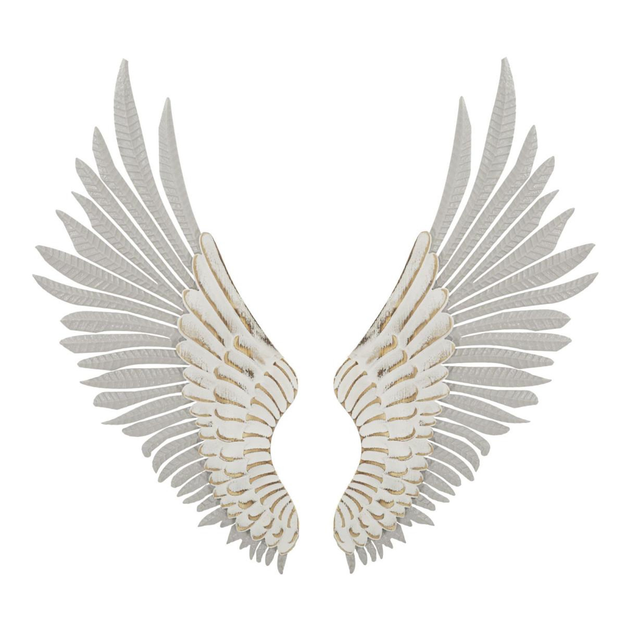 Paris Prix Paire d'ailes en métal  natural  104cm blanc lavé