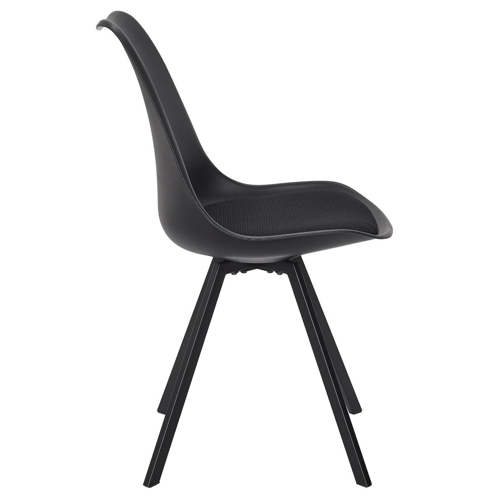 Voir la diapositive 4 : TOILINUX Lot de 4 chaises avec coussin ATOME