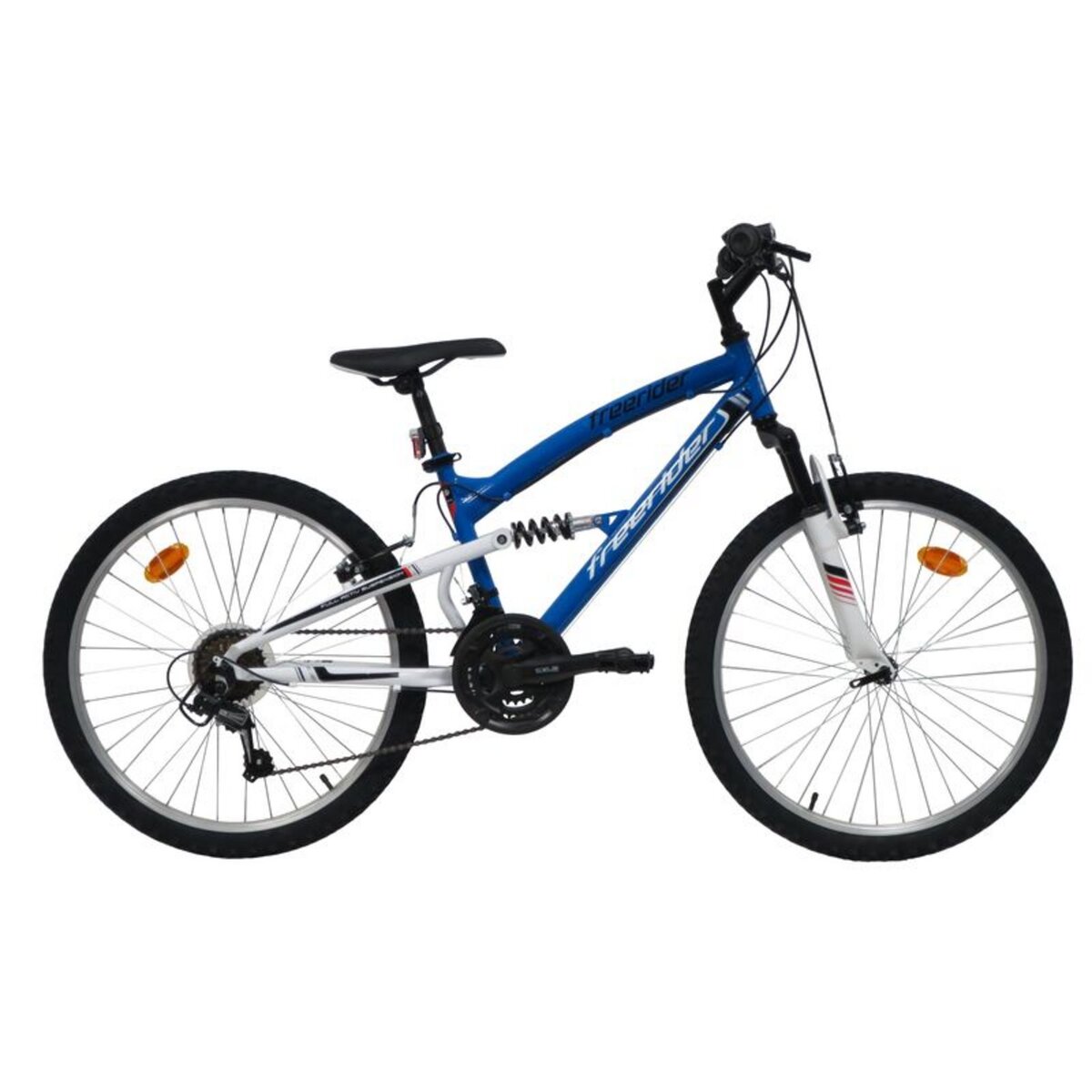 VTT 26'' Tout Suspendu Homme Freerider - 18 Vitesses - Freins V