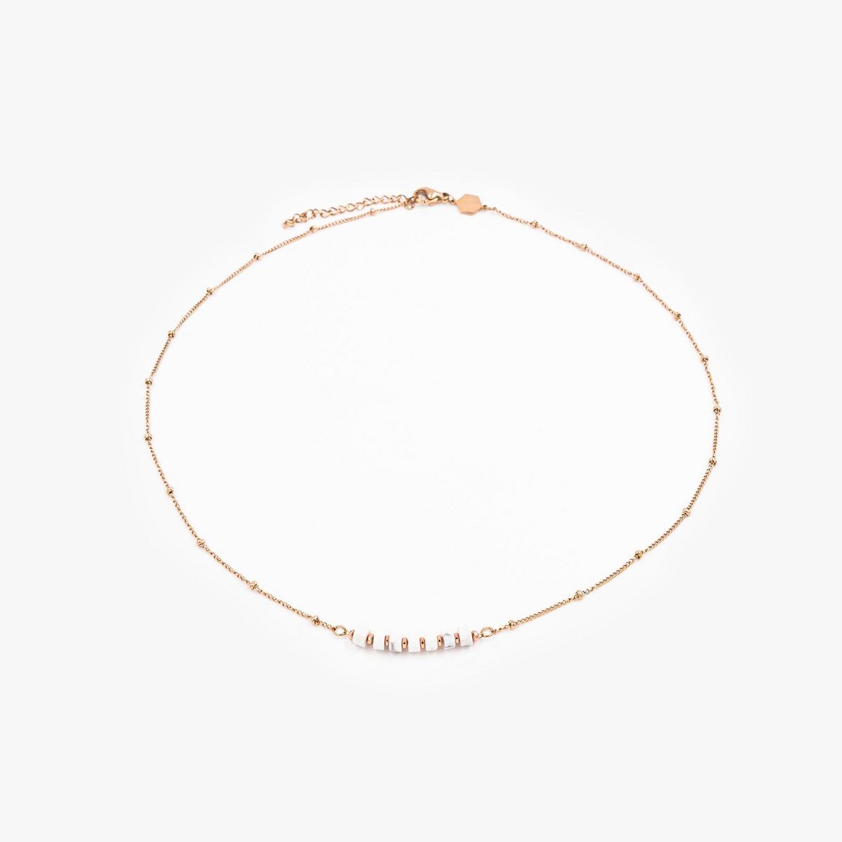 SLOYA Collier Piana en pierres Howlite