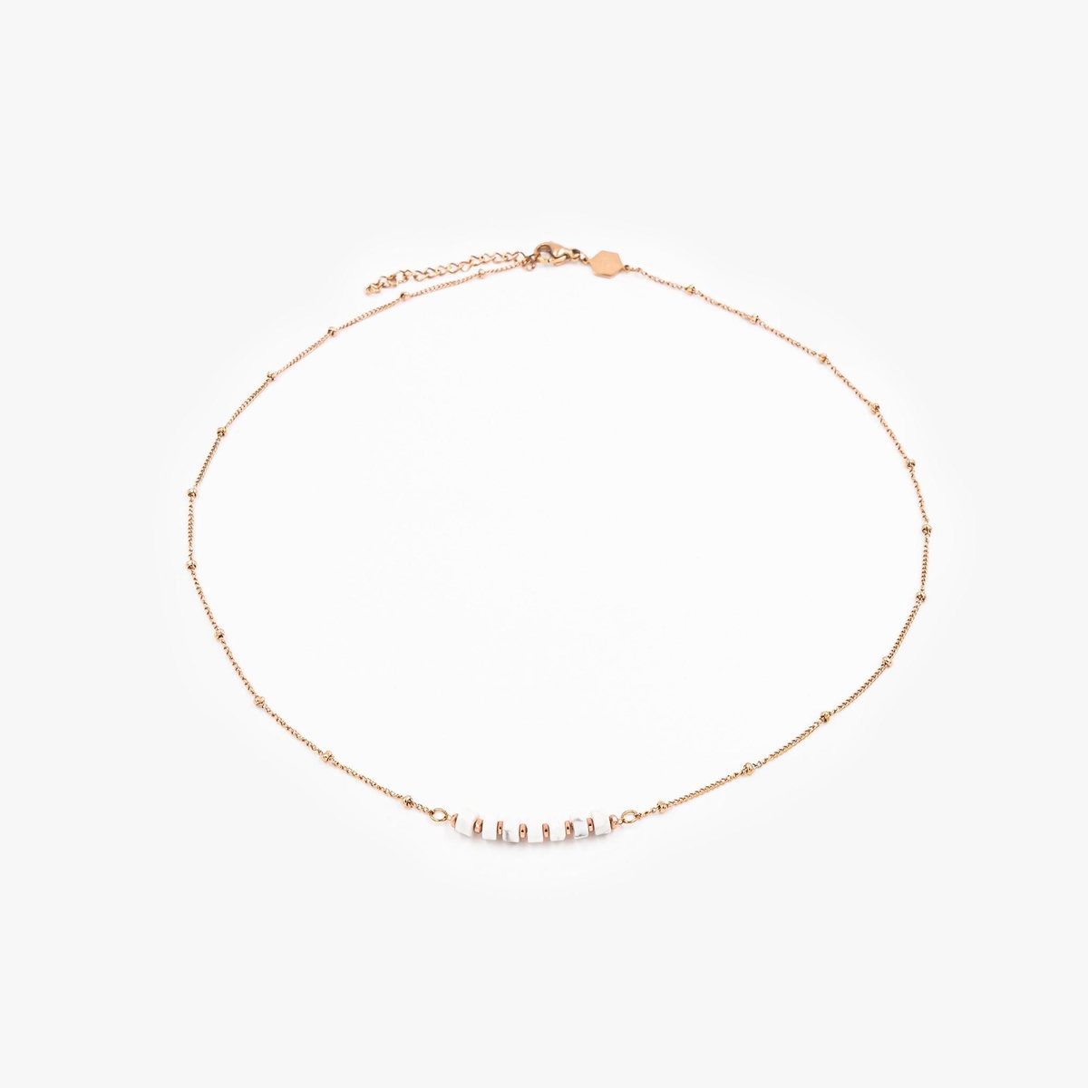 SLOYA Collier Piana en pierres Howlite