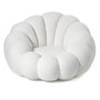 Voir la diapositive 1 : Paris Prix Fauteuil Design Coquillage  Bouclette  98cm Blanc