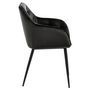 Voir la diapositive 3 : TOILINUX Lot de 2 Chaises de salle à manger Florie avec accoudoirs effet velours