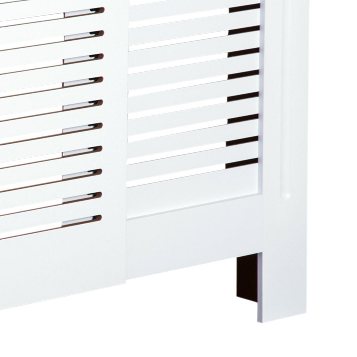 HOMCOM Cache-radiateur design contemporain longueur extensible 139-208,5L x 20,5I x 82,5H cm MDF blanc