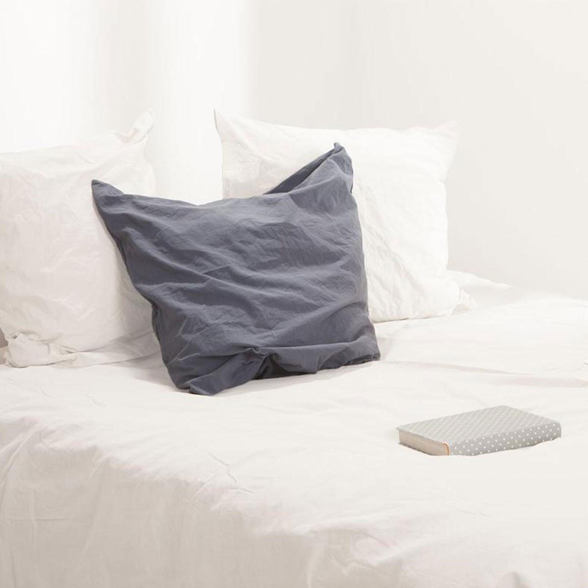 ATMOSPHERA Parure de lit 3 pièces  coton lavé  260x240cm blanc