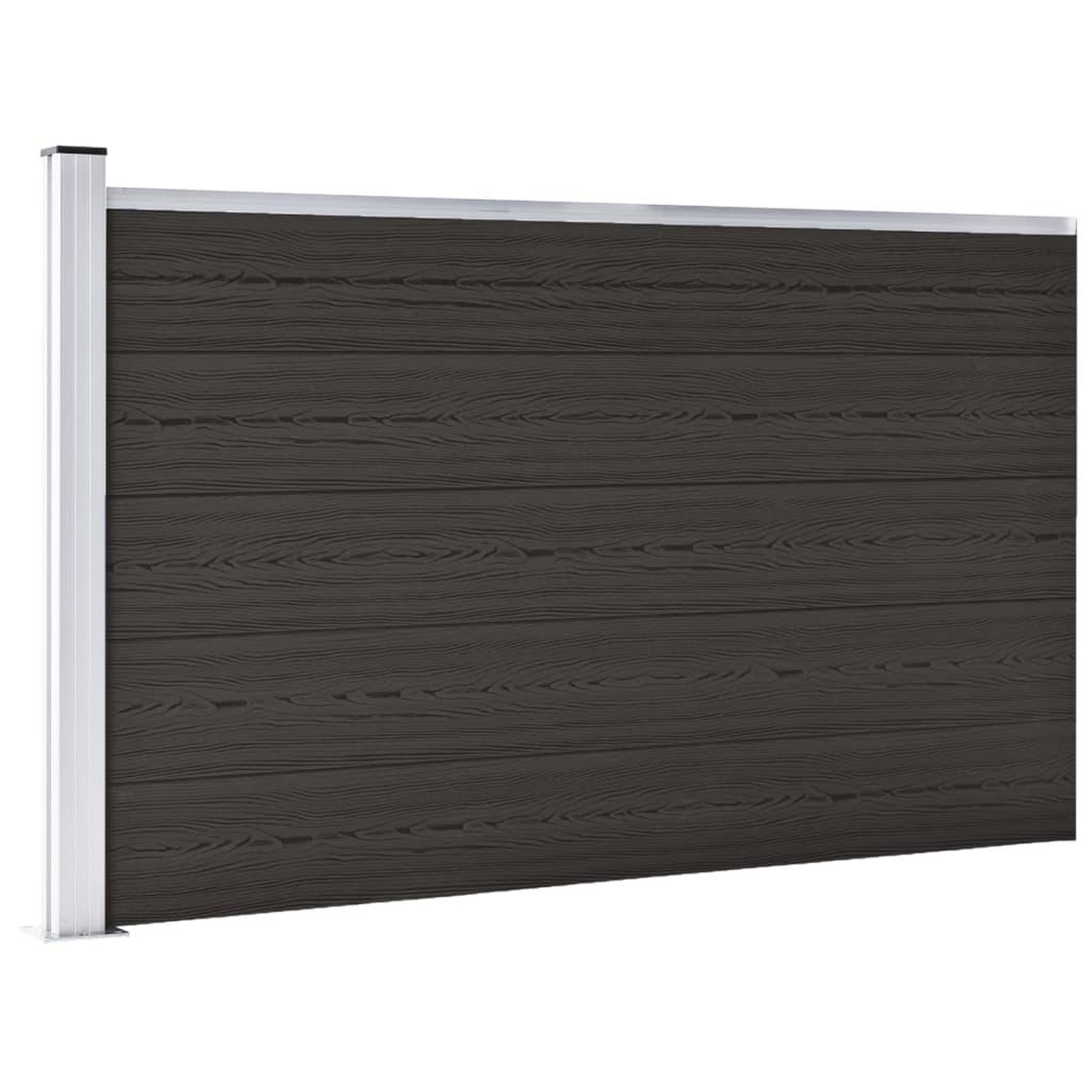 Voir la diapositive 2 : VIDAXL Panneau de cloture WPC 175x105 cm Noir