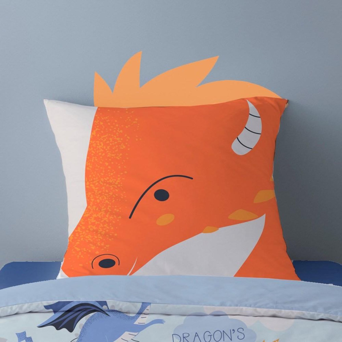 Dourev Housse de couette 140x200 Dragon + 1 taie 100% coton