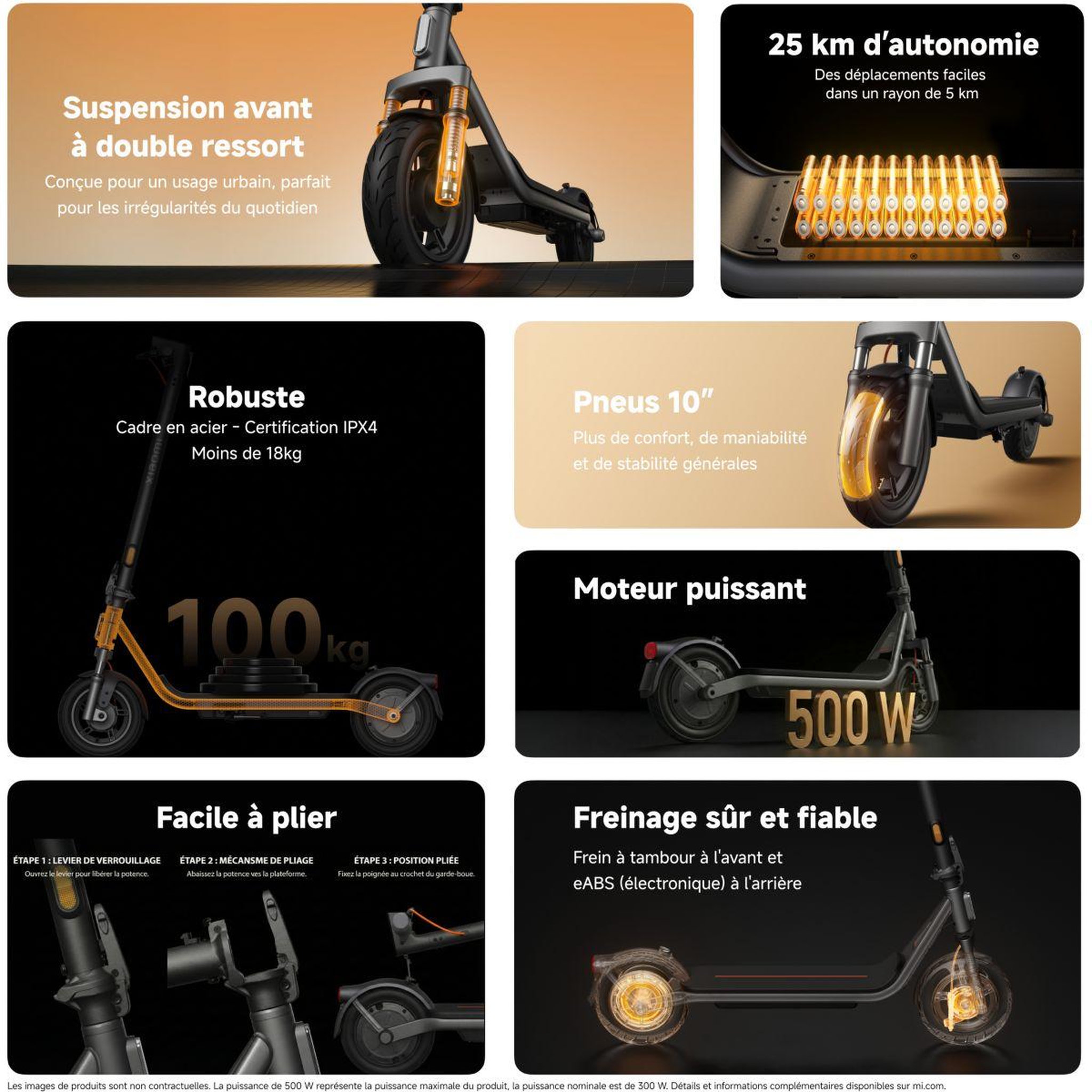 Voir la diapositive 3 : XIAOMI Trottinette électrique electric scooter 6 lite noir