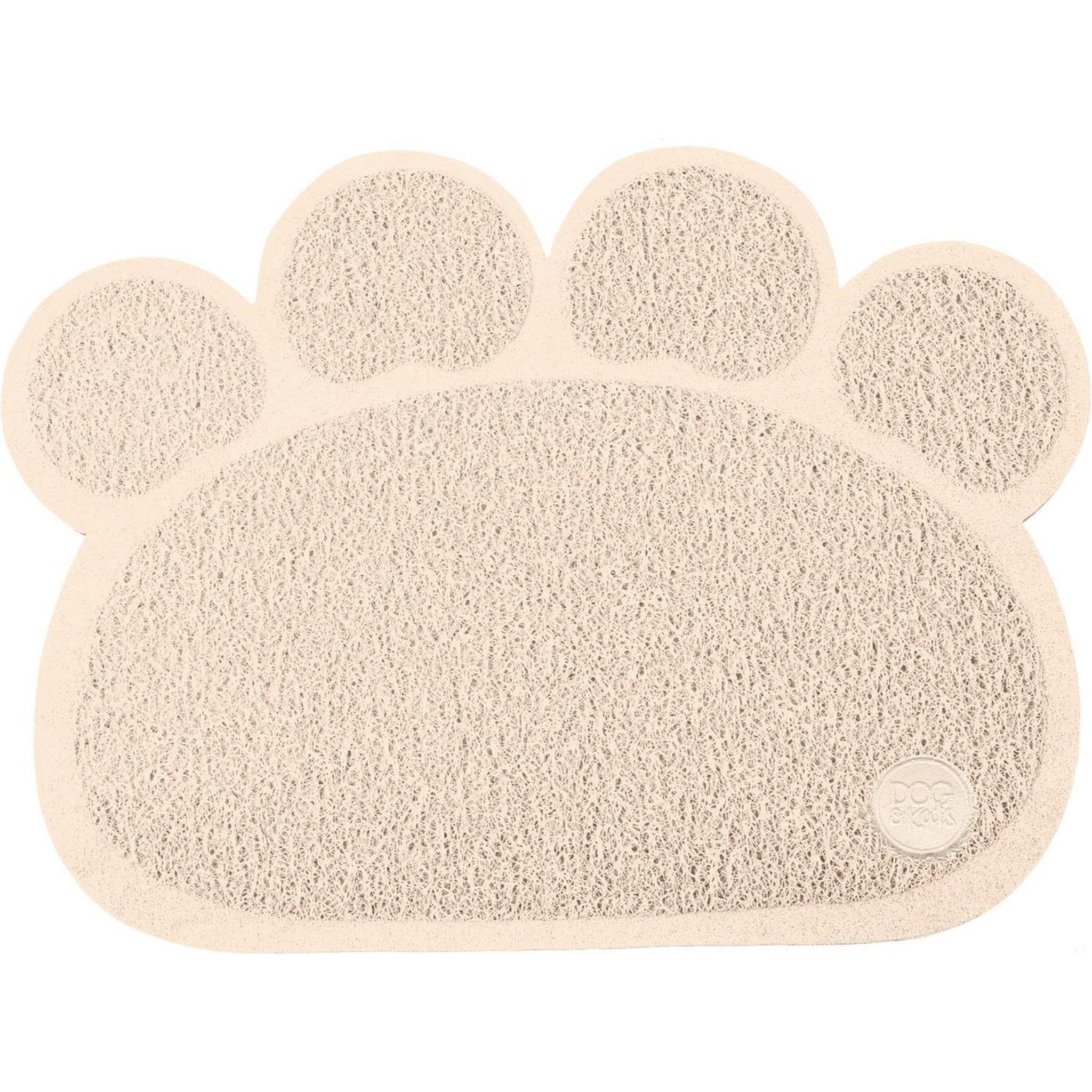 FORNORD Tapis de gamelle antidérapant en forme de patte maya - beige