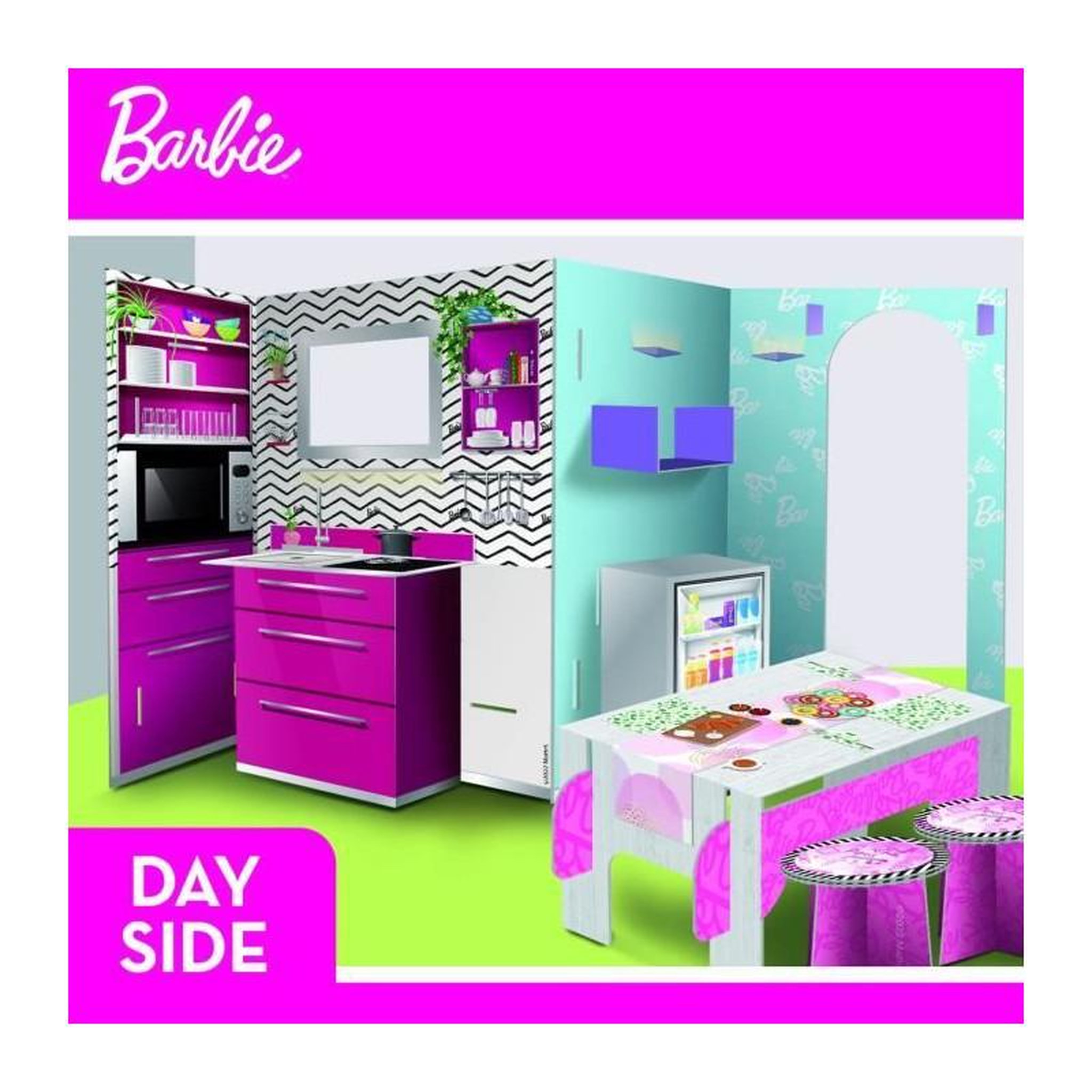 Voir la diapositive 4 : LISCIANI GIOCHI Loft a monter et a décorer éco responsable - Barbie - en carton rigide avec poupéé Barbie - LISCIANI