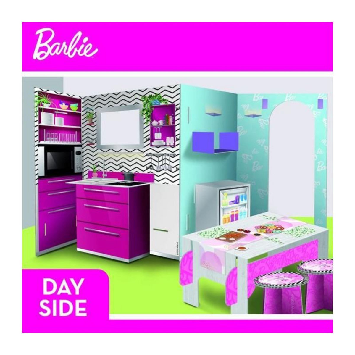 LISCIANI GIOCHI Loft a monter et a décorer éco responsable - Barbie - en carton rigide avec poupéé Barbie - LISCIANI