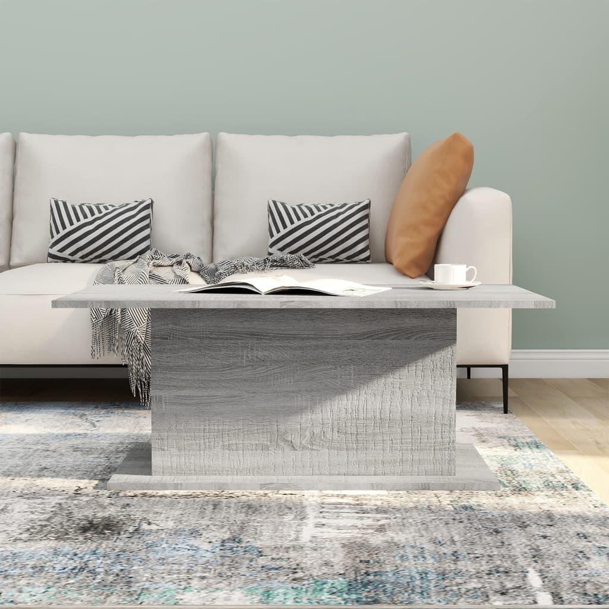 Voir la diapositive 4 : VIDAXL Table basse Sonoma gris 102x55,5x40 cm Bois d'ingenierie