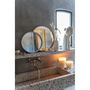 Voir la diapositive 5 : Paris Prix Miroir Mural Design en Cuir  Tortu  40cm Beige