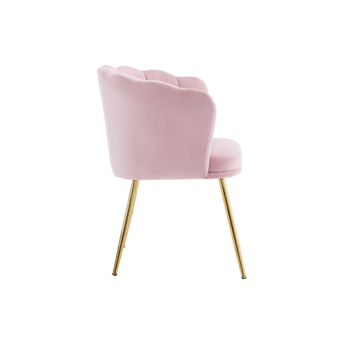 MERAX Fauteuil Fixe Avec Coussin Papillon Et Pieds En Métal Rose