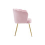 Voir la diapositive 6 : MERAX Fauteuil Fixe Avec Coussin Papillon Et Pieds En Métal Rose