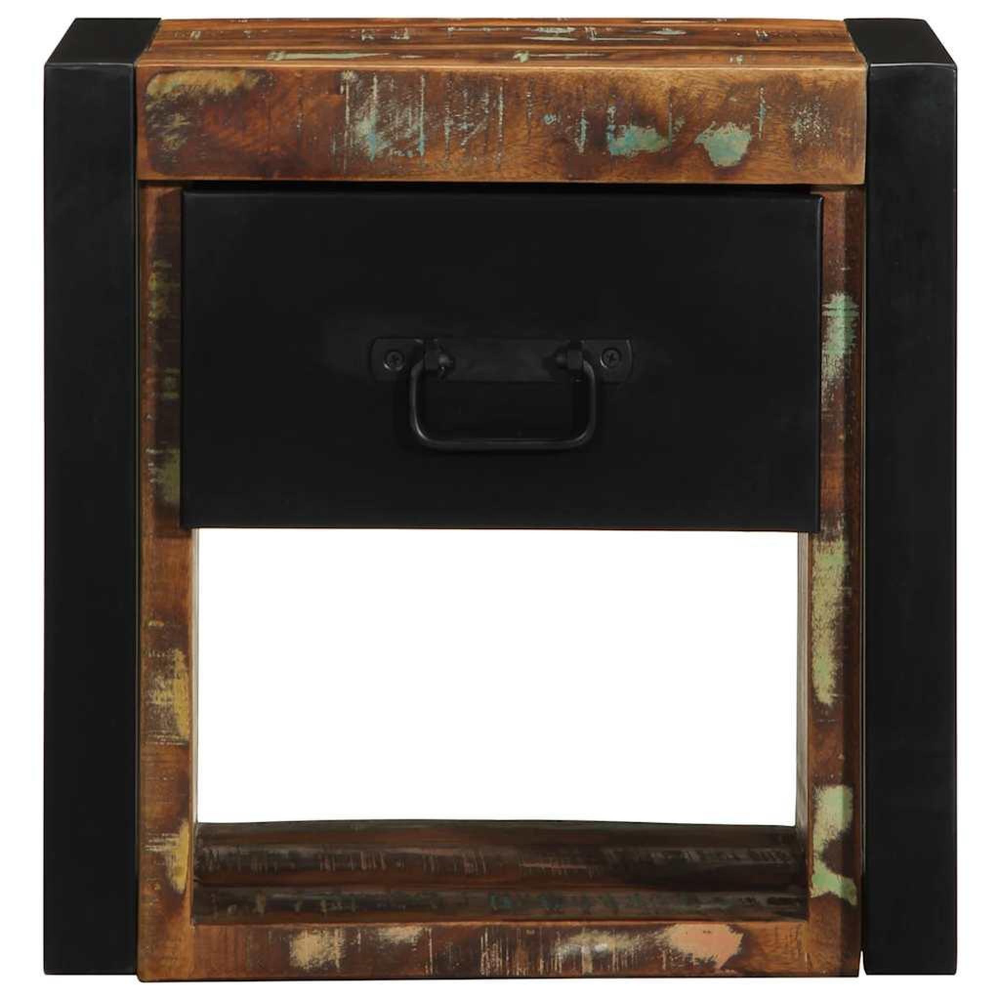 Voir la diapositive 5 : VIDAXL Table de chevet multicolore 40x35x40 cm bois de recuperation