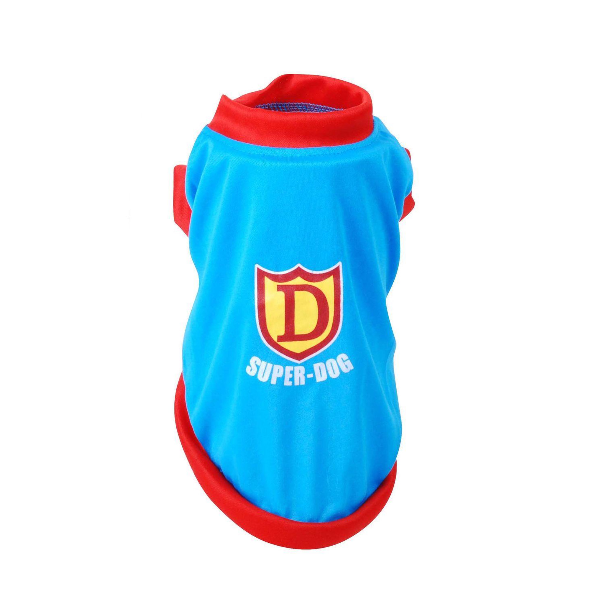 DIVERS T-shirt pour chien Super Dog - Taille S. Coloris disponibles : Bleu
